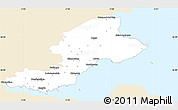 Classic Style Simple Map of Fife, single color outside