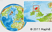 Physical Location Map of Highland, within the entire country