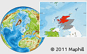 Physical Location Map of Highland, highlighted country, highlighted parent region