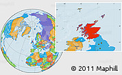 Political Location Map of Scotland