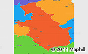 Political Simple Map of North Lanarkshire