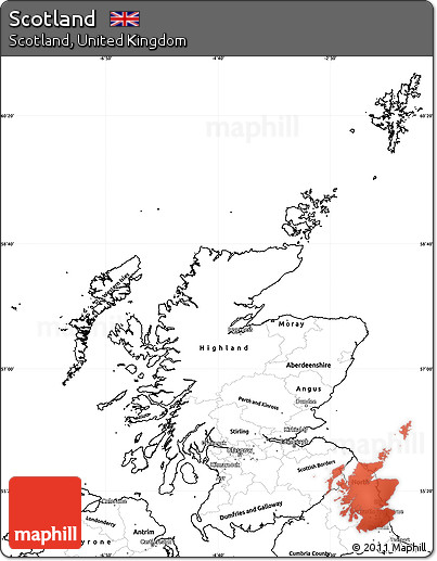 Blank Simple Map of Scotland