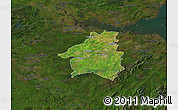 Satellite Map of West Lothian, darken