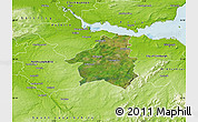 Satellite Map of West Lothian, physical outside