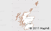 Classic Style Simple Map of Scotland, cropped outside