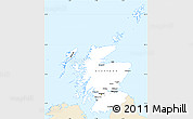 Classic Style Simple Map of Scotland, single color outside