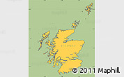 Savanna Style Simple Map of Scotland, cropped outside