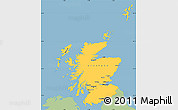 Savanna Style Simple Map of Scotland, single color outside