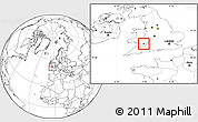 Blank Location Map of Cardiff - Caerdydd