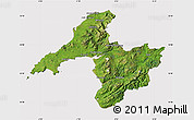 Satellite Map of Gwynedd, cropped outside