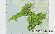 Satellite Map of Gwynedd, lighten