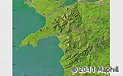 Satellite Map of Gwynedd