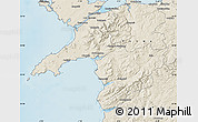 Shaded Relief Map of Gwynedd