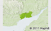Physical Map of Newport - Casnewydd, lighten