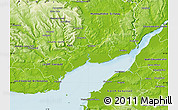 Physical Map of Newport - Casnewydd
