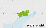 Physical Map of Newport - Casnewydd, single color outside