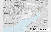 Silver Style Map of Newport - Casnewydd