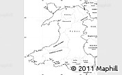 Blank Simple Map of Wales