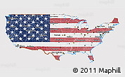 Flag 3D Map of United States