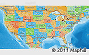 Political 3D Map of United States