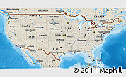 Shaded Relief 3D Map of United States