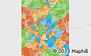 Political Shades Map of ZIP codes starting with 350