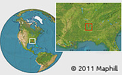 Satellite Location Map of ZIP code 35007