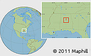 Savanna Style Location Map of ZIP code 35007