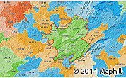 Political Shades 3D Map of ZIP codes starting with 352