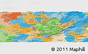 Political Shades Panoramic Map of ZIP codes starting with 352