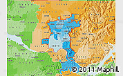 Political Shades Map of ZIP codes starting with 358