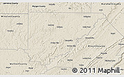 Shaded Relief 3D Map of Cullman County