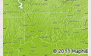 Physical Map of Elmore County