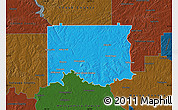 Political Map of Elmore County, darken