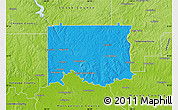 Political Map of Elmore County, physical outside