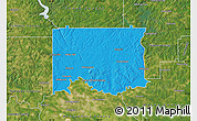 Political Map of Elmore County, satellite outside