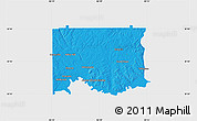 Political Map of Elmore County, single color outside