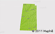 Physical 3D Map of Lamar County, cropped outside