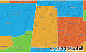 Political 3D Map of Lamar County