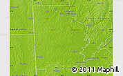 Physical Map of Washington County