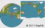 Satellite Location Map of ZIP code 00001, within the entire country