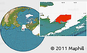 Satellite Location Map of ZIP code 00001, highlighted country, highlighted county