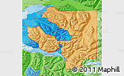 Political Shades Map of ZIP codes starting with 001