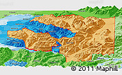 Political Shades Panoramic Map of ZIP codes starting with 001