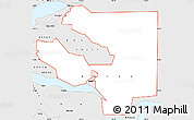 Silver Style Simple Map of ZIP codes starting with 001