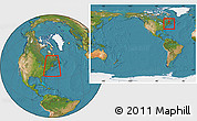 Satellite Location Map of ZIP code 00151, within the entire country