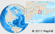 Shaded Relief Location Map of ZIP code 00151
