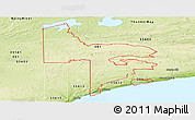 Physical Panoramic Map of ZIP code 00160