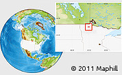 Physical Location Map of ZIP code 00164, highlighted country, highlighted county