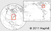 Blank Location Map of ZIP code 00183, highlighted county, highlighted state, within the entire country